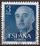 Spain 1955 General Franco 3 Ptas Azul Edifil 1159. Spain 1955 1159 Franco usado. Subida por susofe